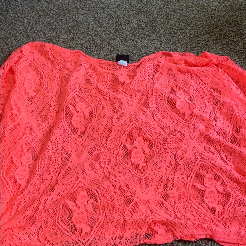 Orange Lace top